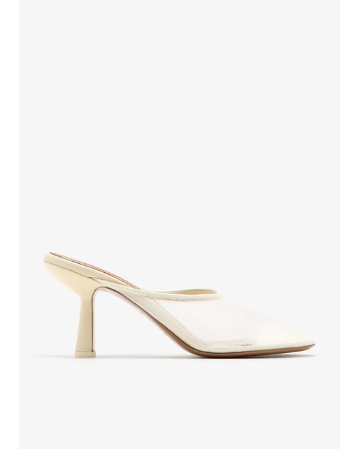 Neous White Amalthea Mesh Mules