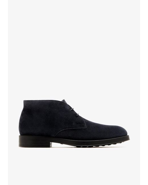 Tod's Black Suede Boots for men