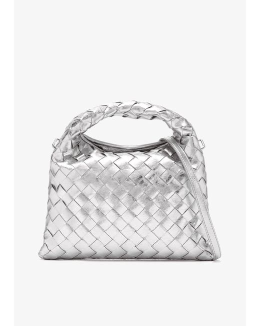 Bottega Veneta Gray Mini Hop Hobo Bag