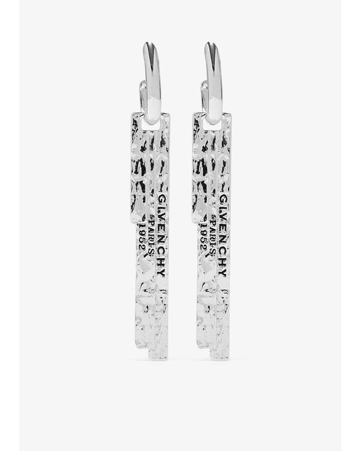 Givenchy White Tape Earrings
