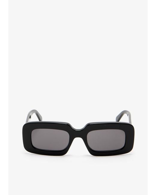 Céline Black Triomphe Rectangular Sunglasses