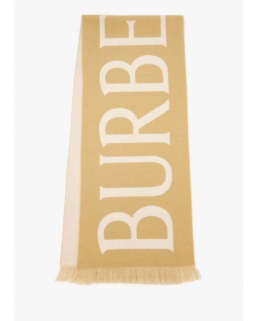 Burberry Natural Logo Wool Scarf