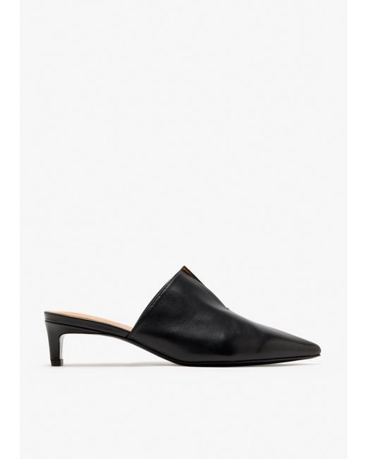 Tod's White Leather Mules