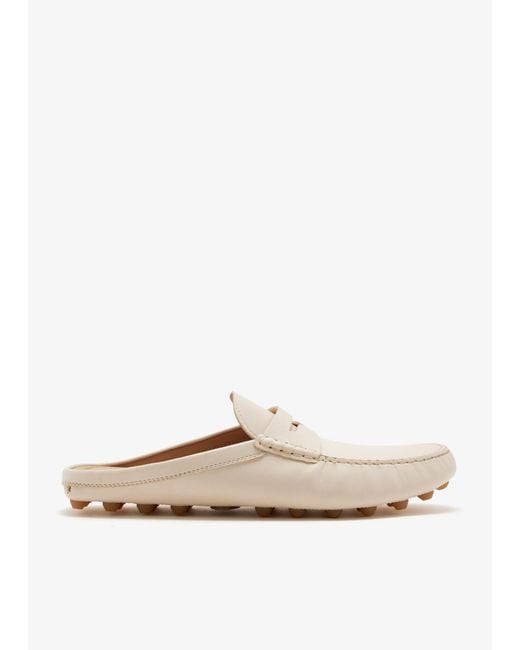 Tod's White Penny Slippers for men