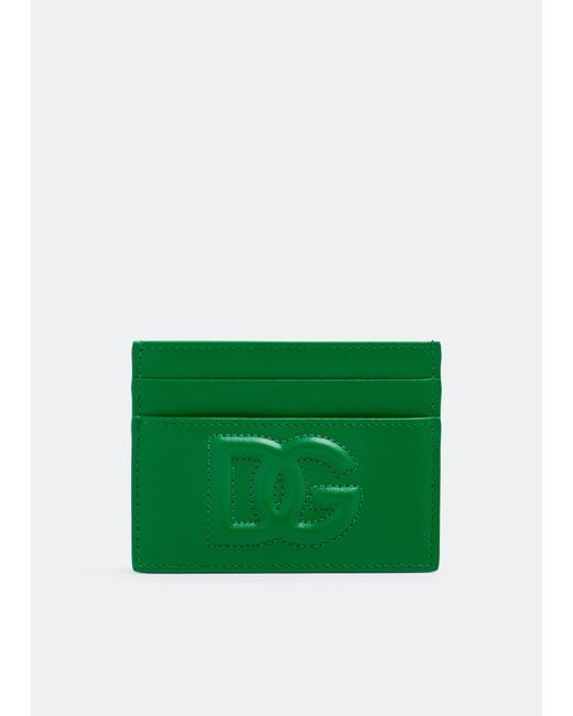 Dolce & Gabbana Green Dg Logo Card Holder
