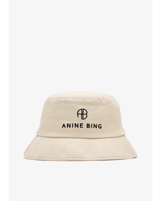 Anine Bing Natural Nicks Bucket Hat