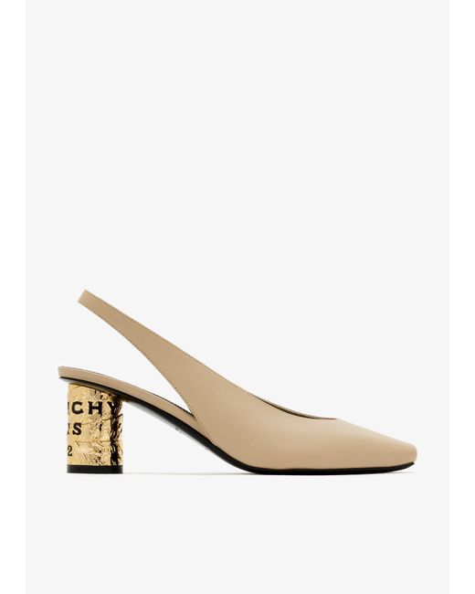 Givenchy White Tape Slingback Pumps
