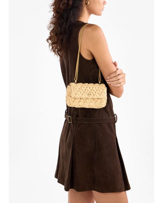 Tory Burch Natural Kira Mini Crossbody Bag