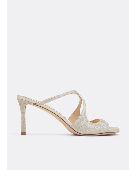 Jimmy Choo White Anise 75 Mules