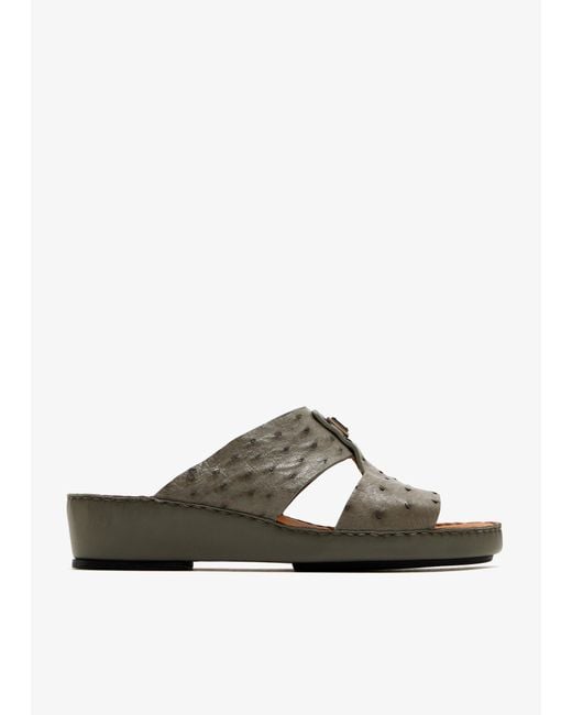 Dolce & Gabbana Green Logo Plaque Sandals for men