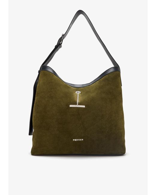 Alexander McQueen Green T Bar Pendant Shoulder Bag for men