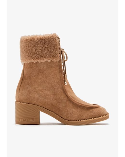 Jimmy Choo Brown Hali 60 Boots