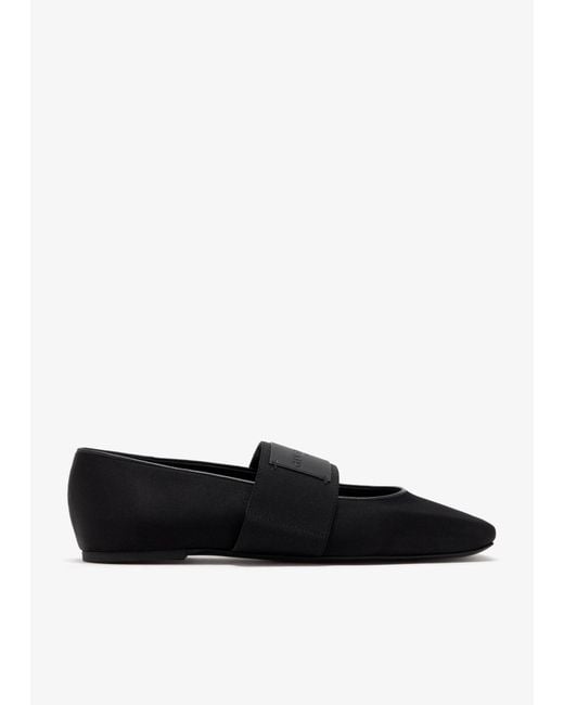 Givenchy White Sliced Square Ballerinas