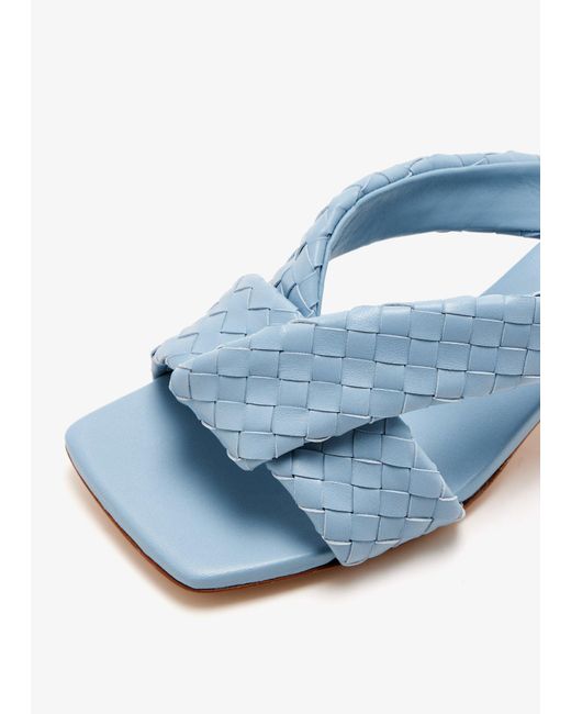 Bottega Veneta Blue Riva Mules