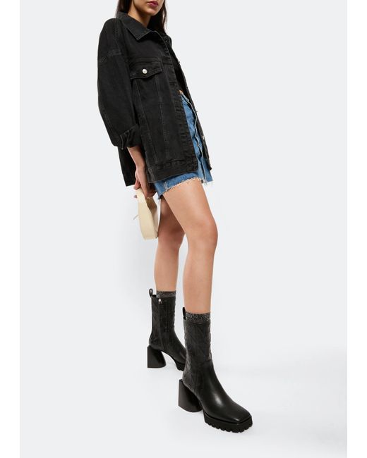 N°21 Black Logo Embossed Boots