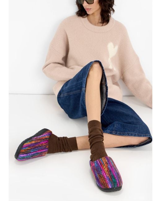 SUBU Purple Dots Cosmic Wave Slippers