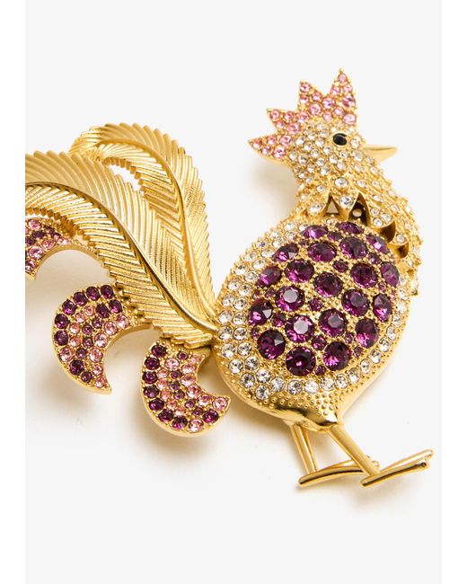 Dolce & Gabbana White Sartoria Rooster Brooch for men