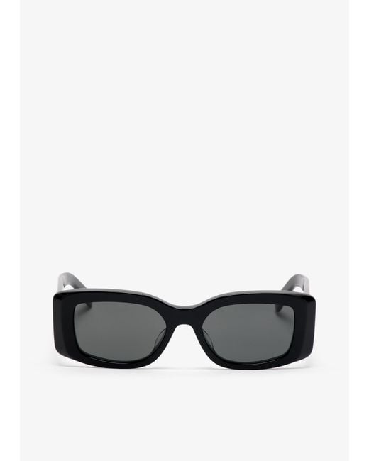 Céline Black Maxi Triomphe Rectangular Sunglasses