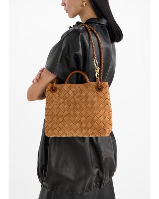 Bottega Veneta Brown Small Andiamo Bag
