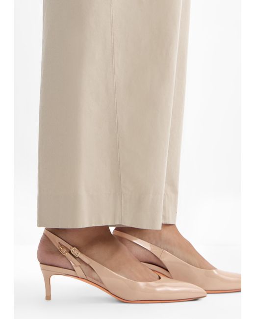 Santoni White Audrey Pumps