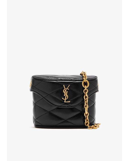 Saint Laurent Black June Micro Chain Belt Bag