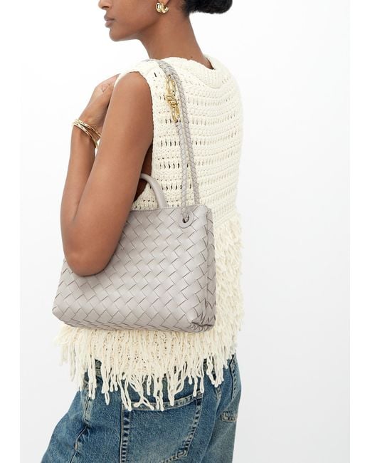 Bottega Veneta Gray Small Andiamo Bag
