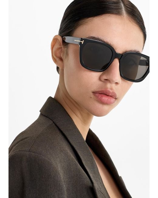 Tom Ford Gray Square Sunglasses