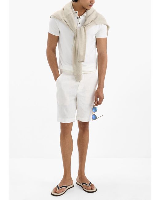 Brunello Cucinelli White Pool Slides for men