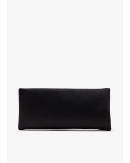 Saint Laurent Black Folded Clutch