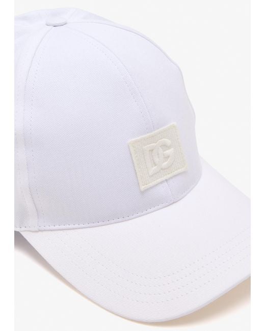 Dolce & Gabbana White Drill Baseball Cap for men