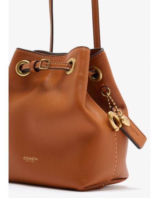 COACH White Jade Drawstring Bag
