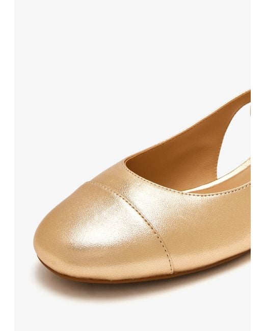 Michael Kors White Perla Flex Slingback Flats