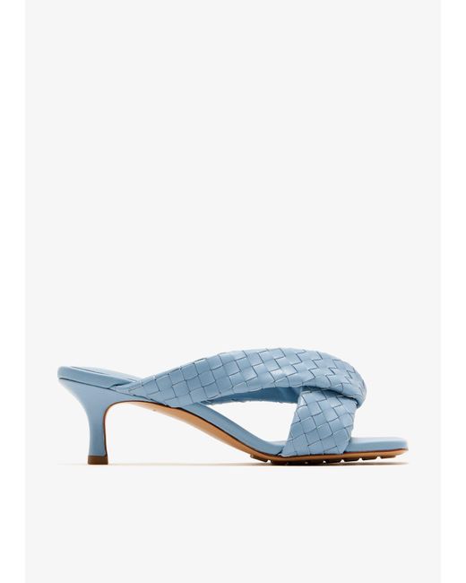 Bottega Veneta Blue Riva Mules