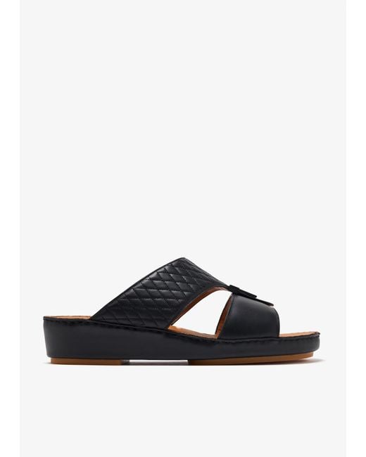 Seventy Six Black Not Half Sandals for men