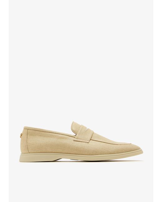 Bougeotte Natural Cotton Loafers for men