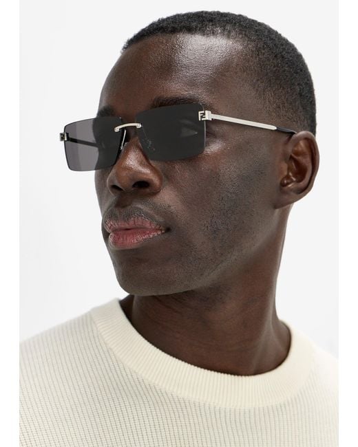 Fendi Gray Sky Sunglasses for men