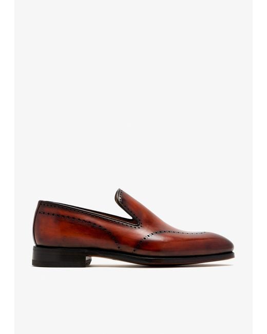 Bontoni Brown David Loafers for men