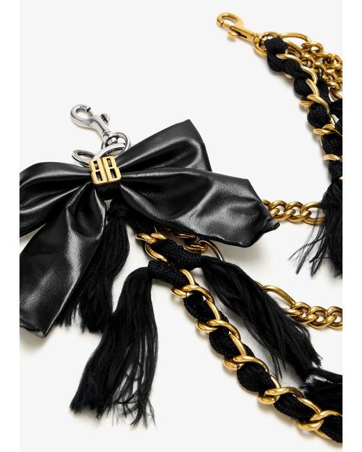 Balenciaga Black Bow Chain Charm