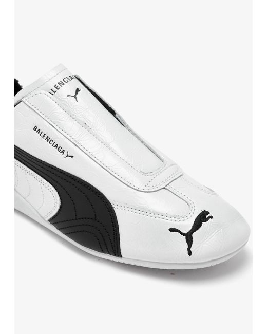Balenciaga White X Puma Speedcat Leather Sneakers for men