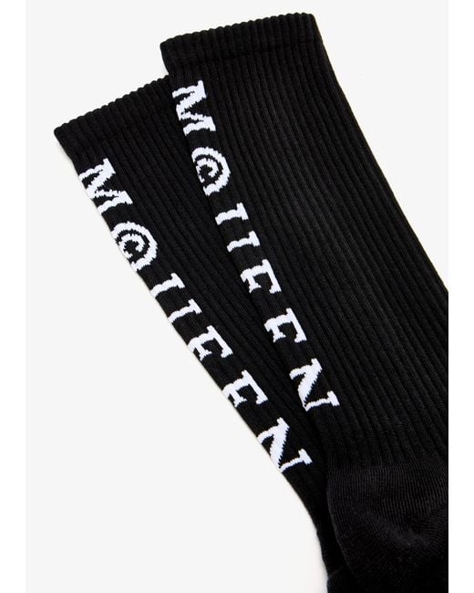 McQueen Black Logo Socks for men