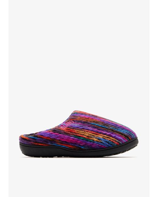 SUBU Purple Dots Cosmic Wave Slippers