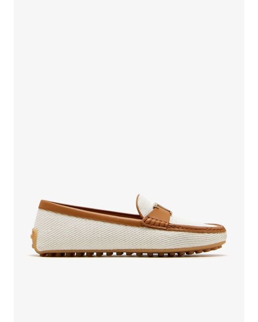 Tod's White T Timeless Loafers