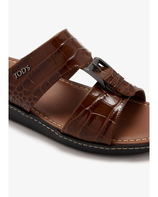 Tod's Brown Arabic Sandals for men