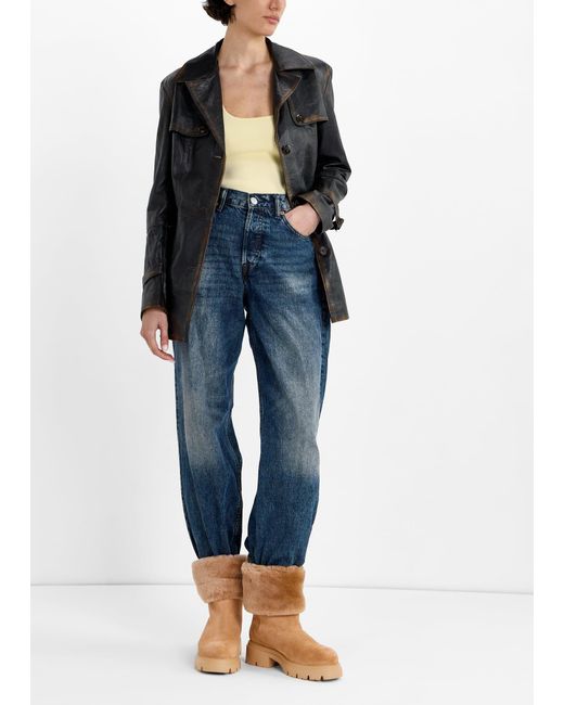 Stuart Weitzman Brown Hudson Shearling Booties