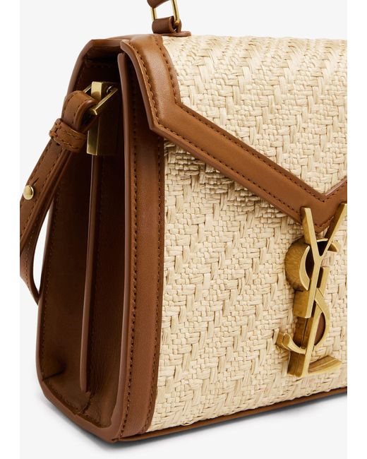 Saint Laurent Natural Mini Cassandra Top Handle Bag