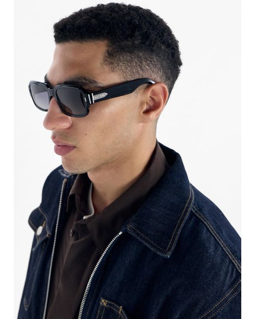 Dior Gray Tailoring S2I Rectangular Sunglasses for men