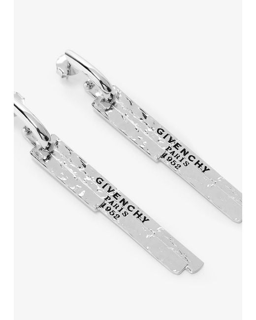 Givenchy White Tape Earrings