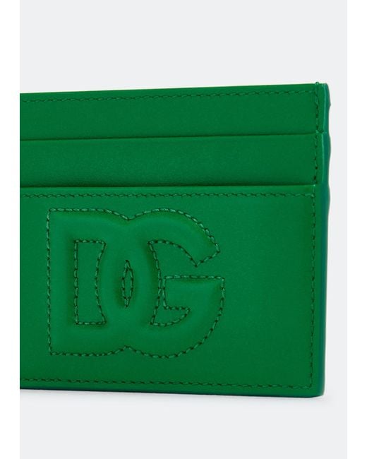 Dolce & Gabbana Green Dg Logo Card Holder