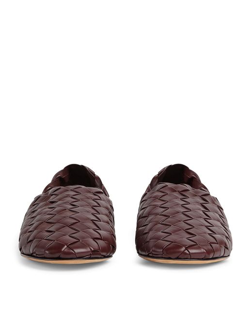 Bottega Veneta Purple Intreccio Leather Slippers for men