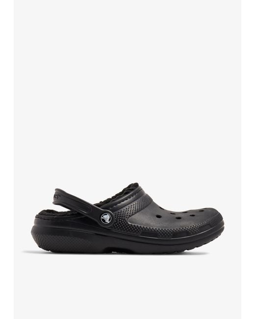 CROCSTM Black Classic Lined Clogs for men